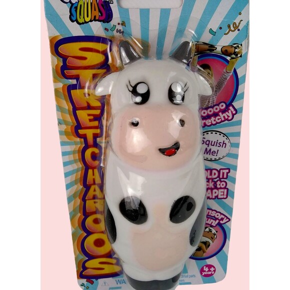 Stretchy Squishy Cow Stretcharoos Cowy Figure Toy Bettertoyz Squeezable Squish - Picture 1 of 16